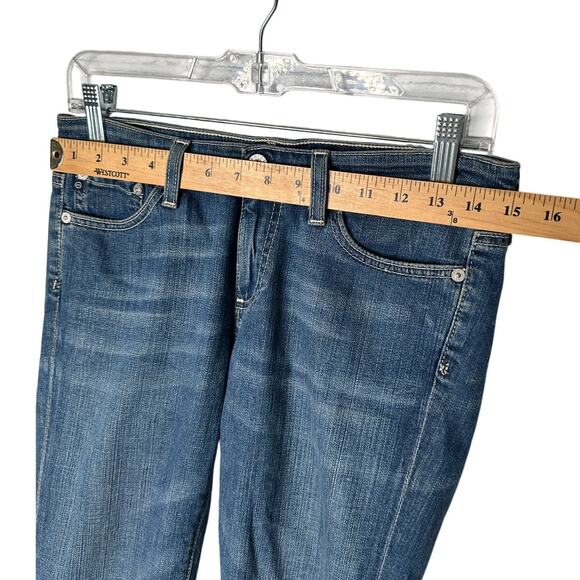 AG Adriano Goldschmied Womens 27 The Malibu Bermuda Denim Shorts Stretch Jean - Picture 4 of 8